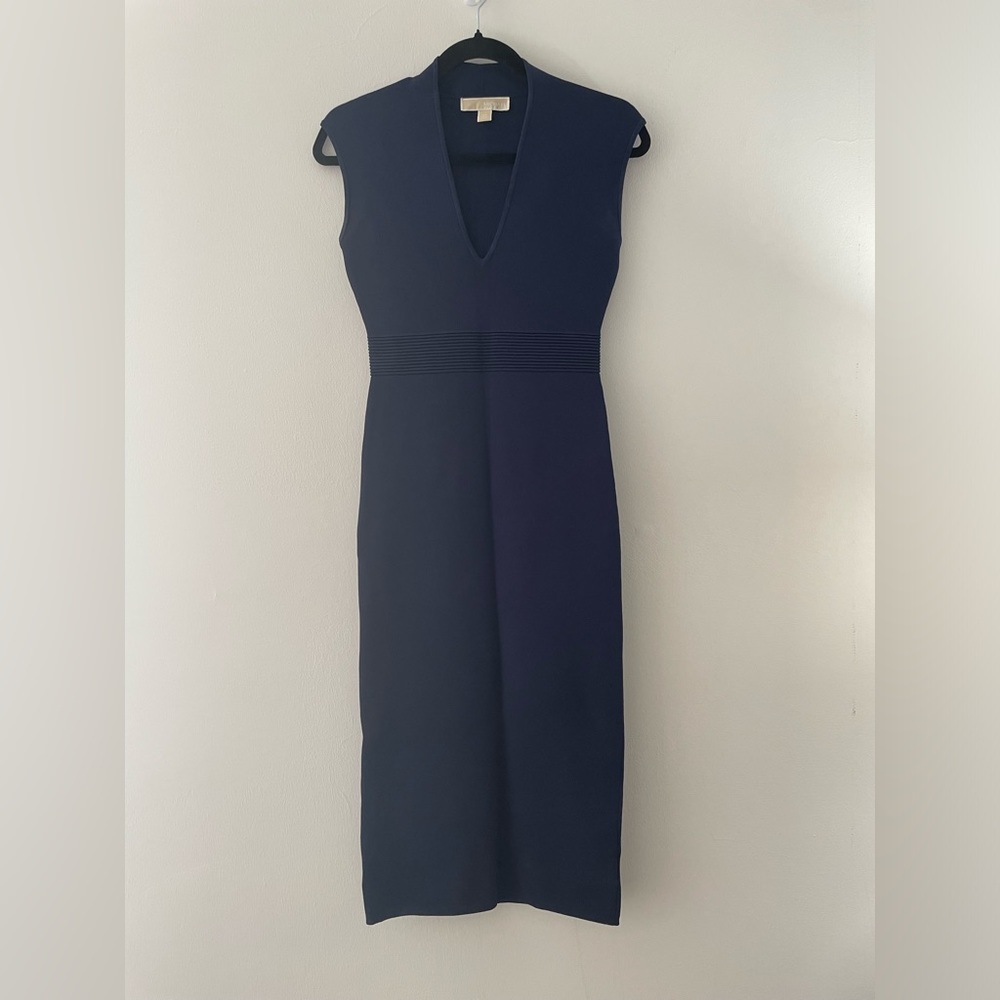 Michael Kors Chic knit midi dress - Navy Blue